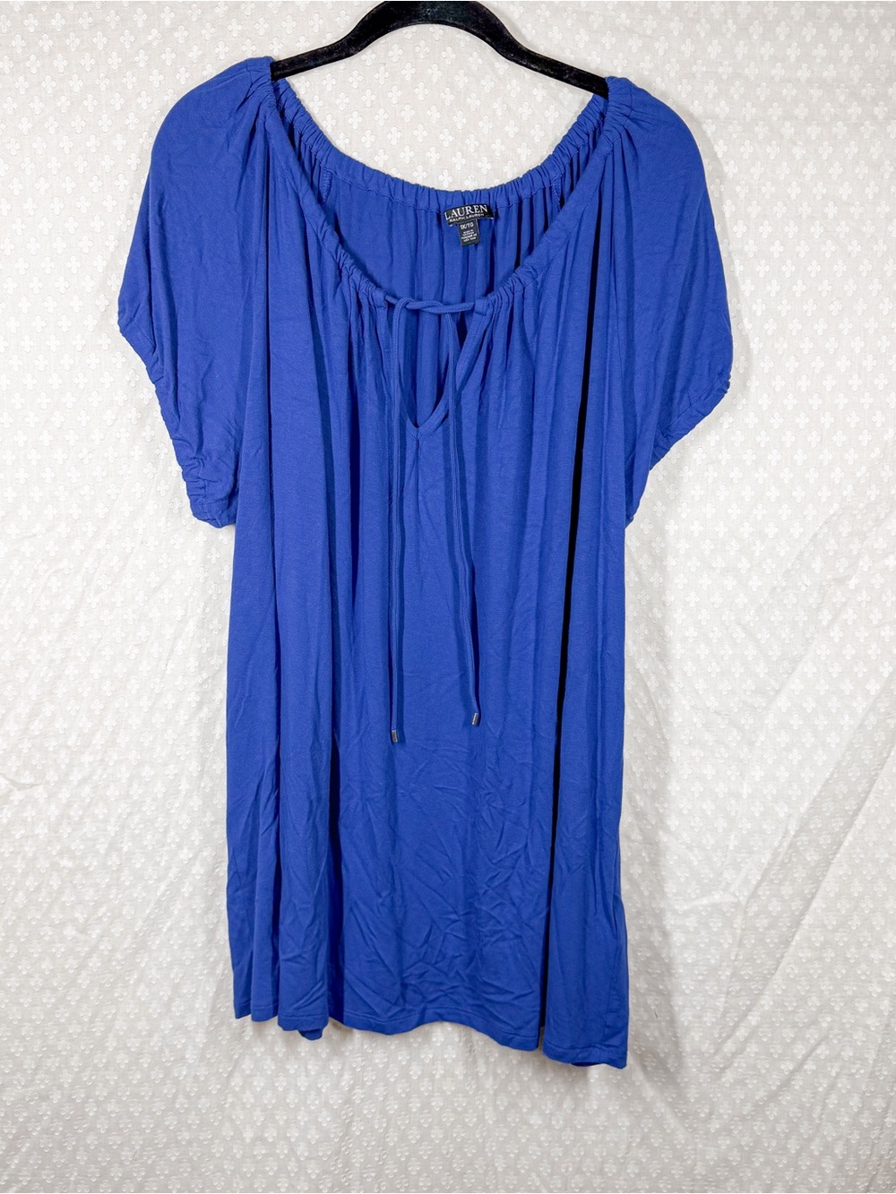 Lauren Ralph Lauren Blue Scoop Neck Short Sleeve Top
